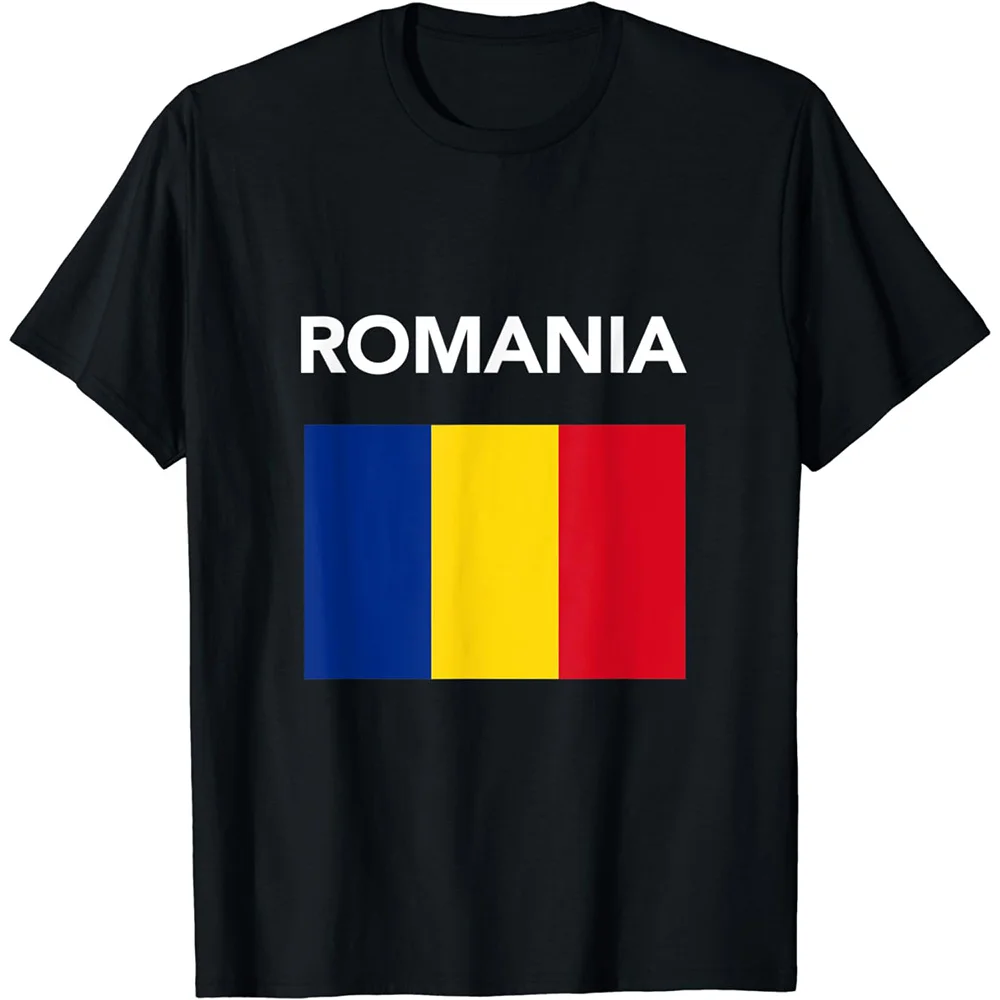 Romania Flag T-shrit I am Romanian Graphic T Shirt for Men Clothing Casual Summer Gym Sports Tops Women Tee Shirts Short Sleeve