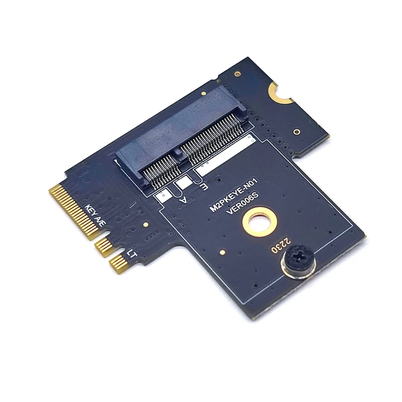 M.2 Key A+E Riser Converter Adapter M2 NGFF Key A/E to A/E Extension Board for M.2 Key A+E SATA 3.0 6Gbps SSD HDD Expansion Card