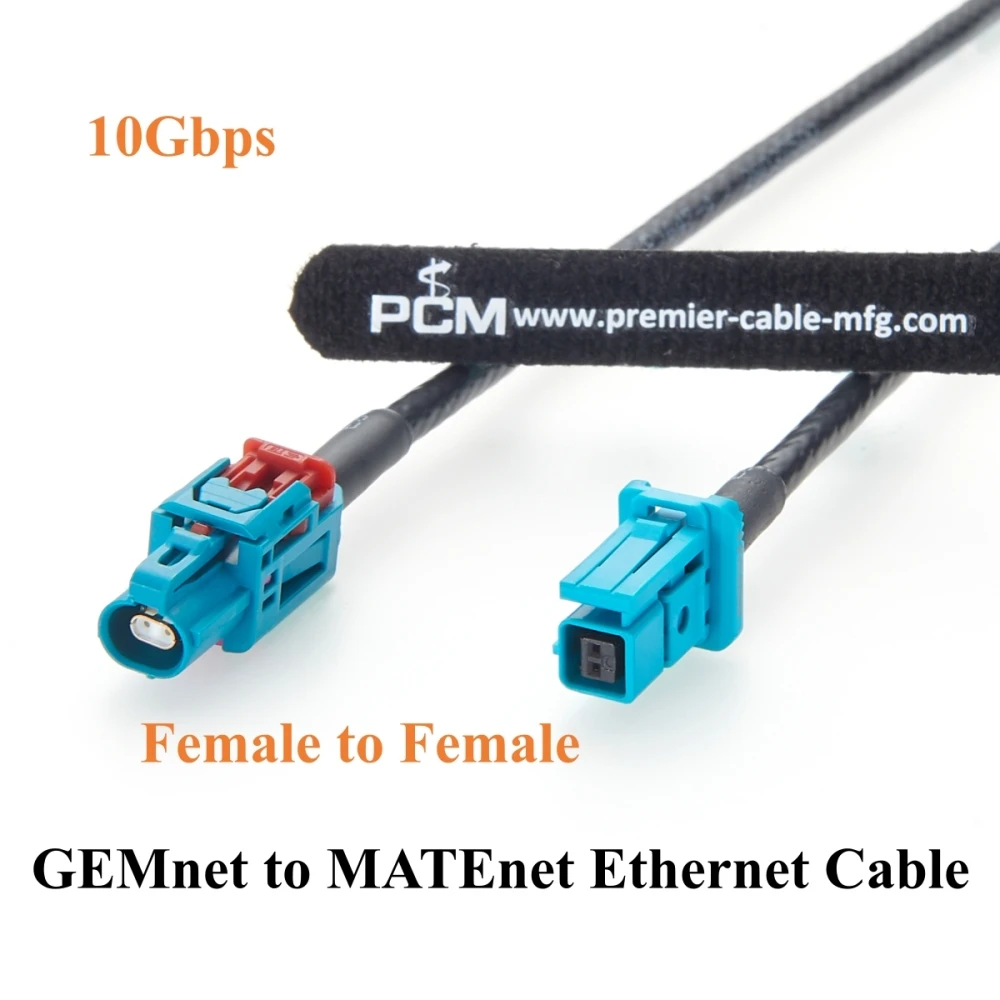 TE GEMnet Female to MATEnet Female Automotive Ethernet Cable 1-2368022-4 to 2302510-9 10Gbps Vehicle Network Cable for ADAS