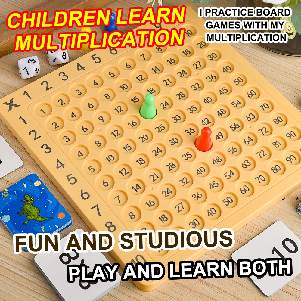 Multiplikationsbrettspiel für Kinder, Lernspielzeug für Kinder, Tisch, Vorschule, Mathematik, Arithmetik, Lehrmittel, Geschenk