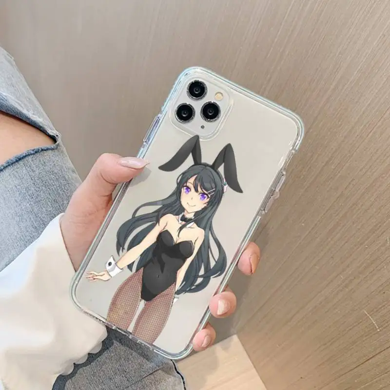 Sakurajima Mai Anime Phone Case For iPhone 13 14 Pro Max XS XR 12 11 Pro 13 Mini 6 7 8 Plus Soft Clear Back Cover