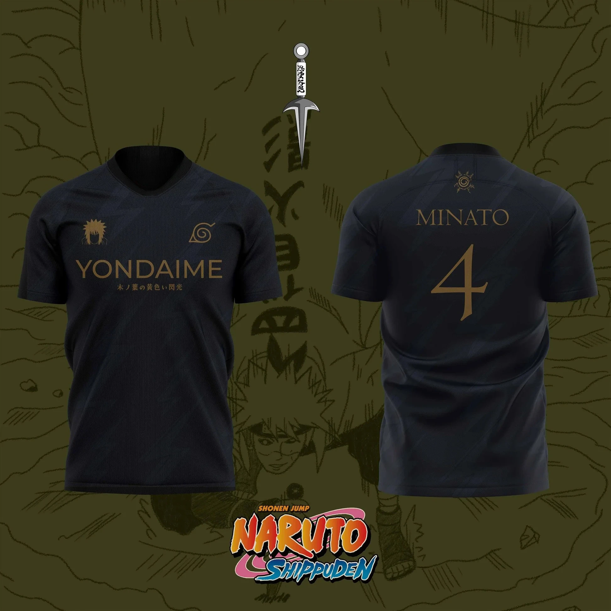 Camiseta Deportiva de Fútbol con Estampado 3D de MINATO NAMIKAZE NO.4 del Anime NARUTO de Bandai 2026 para Hombre, Camisetas Casuales de Verano para Niños/Adultos Y2k