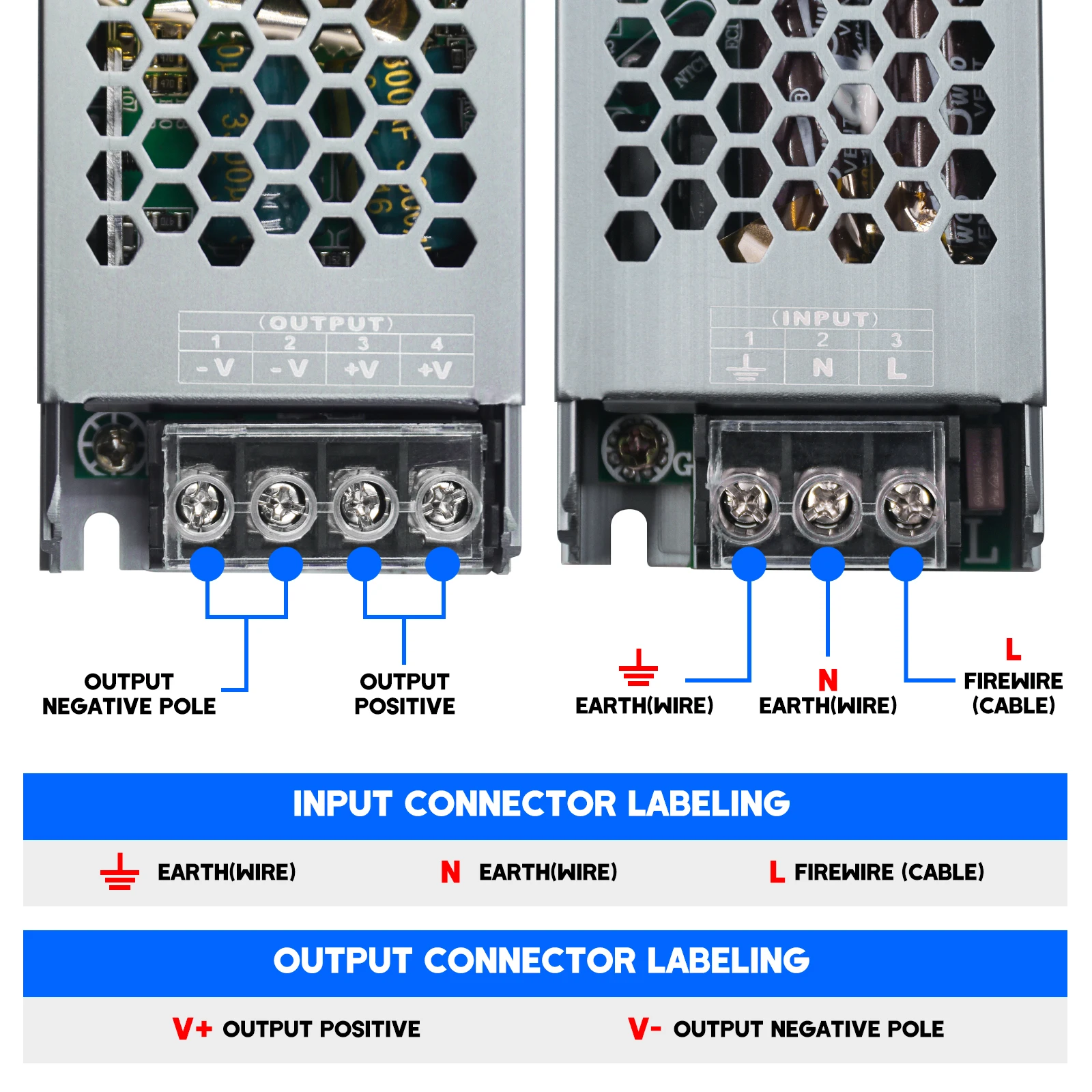 Zasilacz transformator oświetleniowy AC180-250V do DC 12V 24V zasilacz zasilacz sterownik LED do taśmy Led 60W 100W 200W 300W 400W