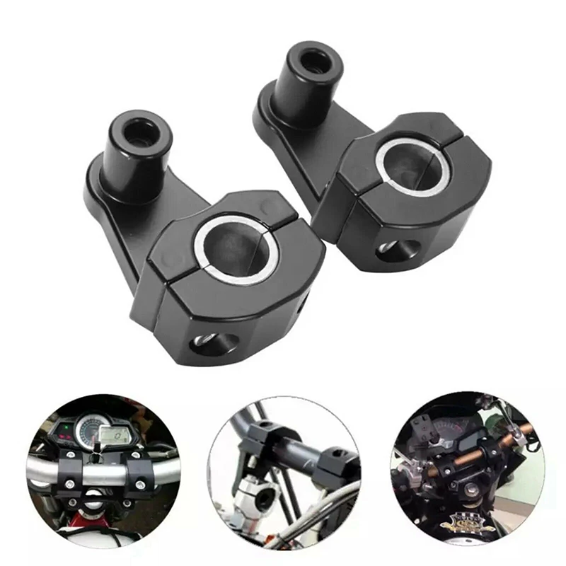 

Motorcycle Universal HandleBar Black Aluminum For 22mm 7/8" CNC HandleBar Handle Fat Bar Mount Clamps Risers