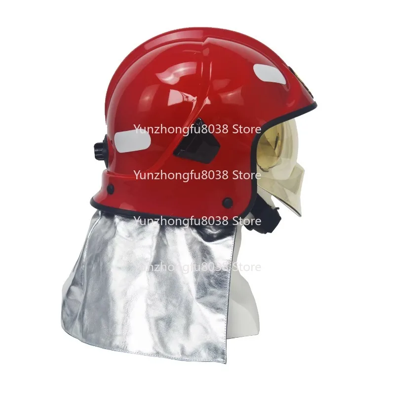 Innovative European Full-face Fire Helmet with Neck and Eye Protection