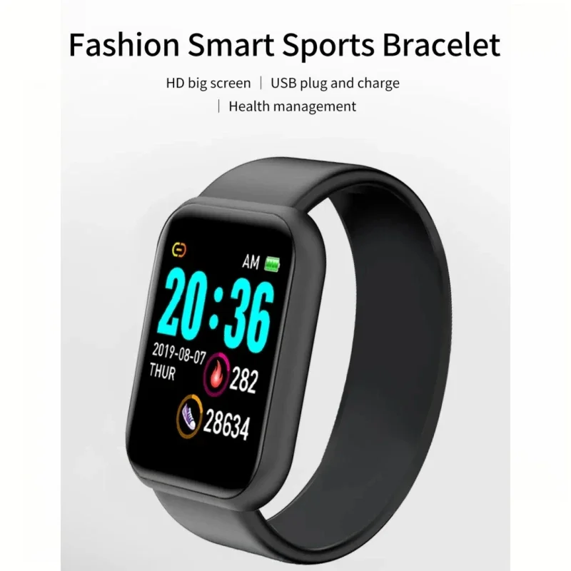 Real Pedometer Multifunction Smart Watch For Men Women Kids Message Remind Music Control Sport Step Calories Smartwatch