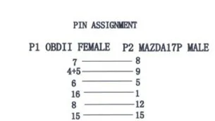 يناسب Mazda Ford Ranger 17 to auf 16 Obd محول كابل التشخيص Kabel Stecker #5