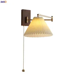 Iwhd Links Rechts Totate Led Wandlamp Beisde Trek Ketting Plug In Schakelaar Slaapkamer Woonkamer Licht Nordic Moderne Schans Wandlamp