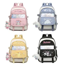 Sanrio Cinnamoroll Kuromi My Melody Pom Pom Purin Anime Backpack Cute Schoolbags Cartoon Shoulder Bag Birthday Gift for Friend