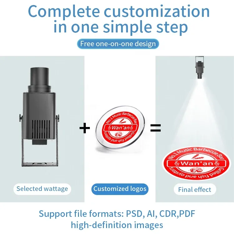 TNT Outdoor 25W-80W IP67 Waterproof LED Logo Projector Aluminum Body Grade Gobo Projectors for Outdoor Advertising