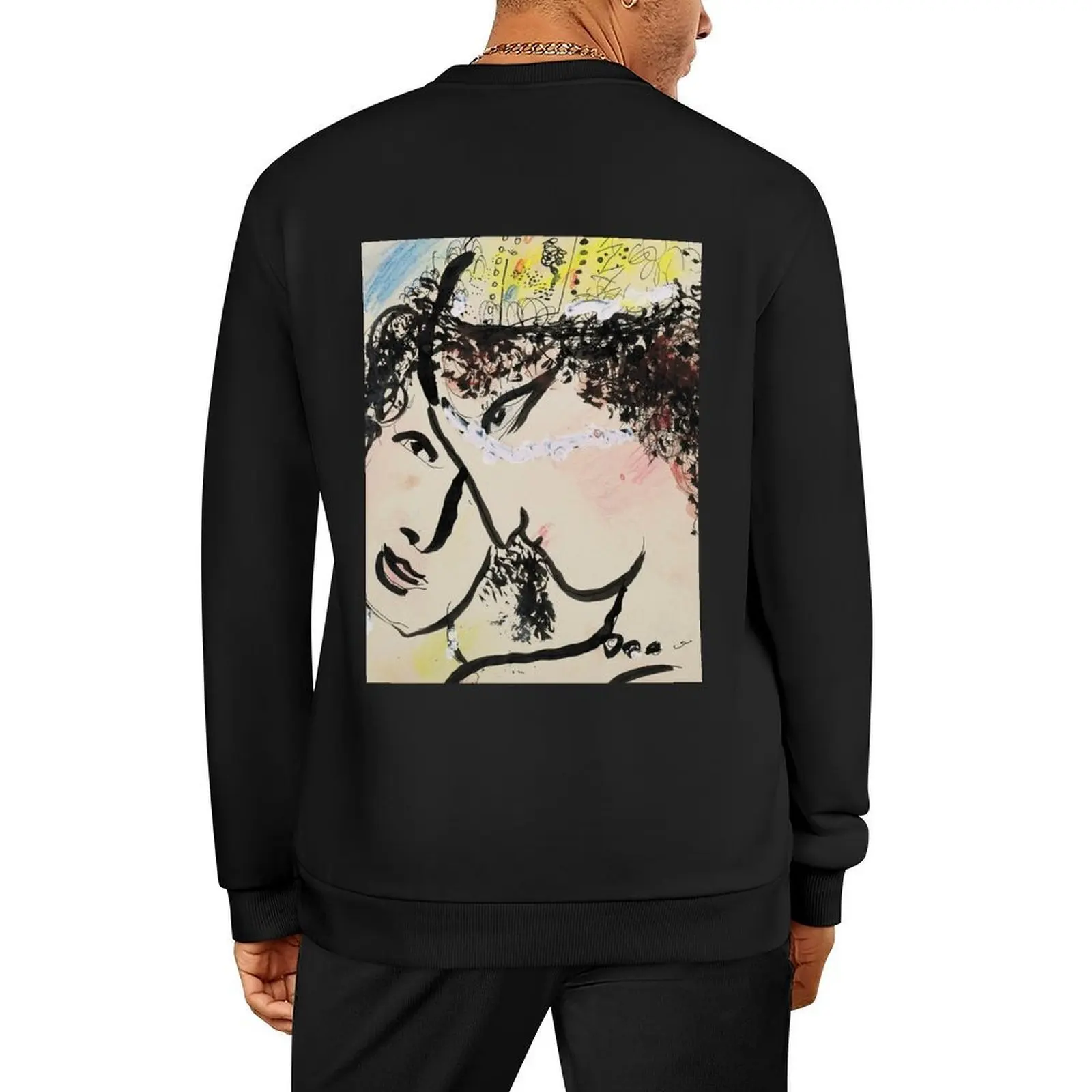 Marc Chagall Deux Tetes de Jeunes mujeres pulóver ropa para hombre conjunto de sudadera para hombre otoño nuevos productos chándales con capucha