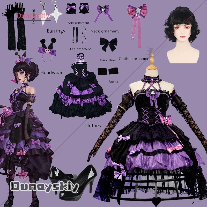 Bloody Queen Mary Cosplay Costume Premium Anime Outfit Full Set Dark Purple Lolita Dress Uniform For 2024 Anime Role Play Suits