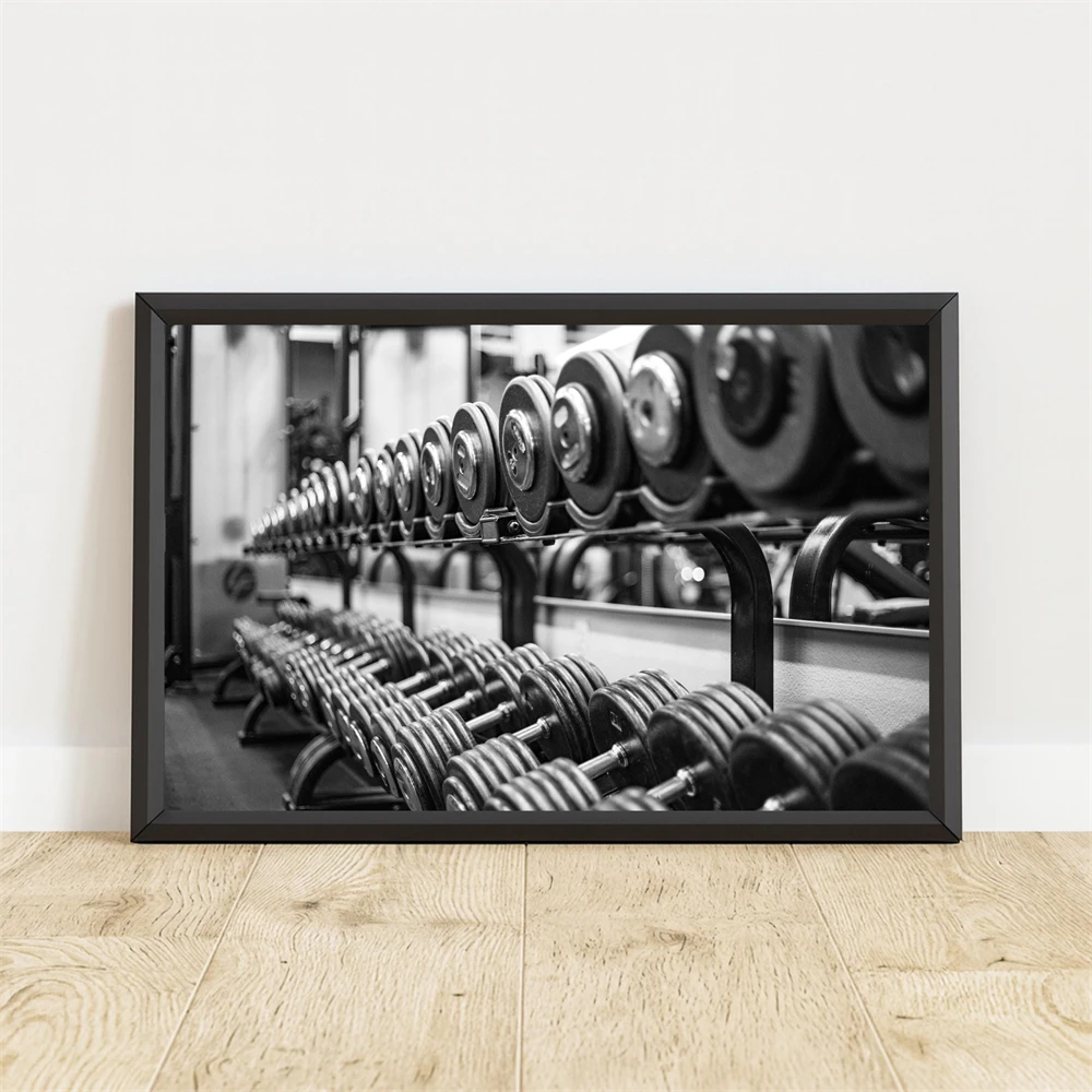 Dumbbells Poster Dumbbells Print Bodybuilding Wall Art Poster Fitness Wall Art Canvas Painting Gym Poster Sports Poster Decor