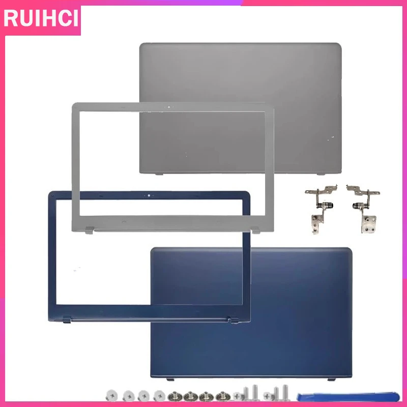 

New For NP510R5E 470R5E Laptop LCD Back Cover Front Bezel Hinges Palmrest Bottom Case Grey Blue