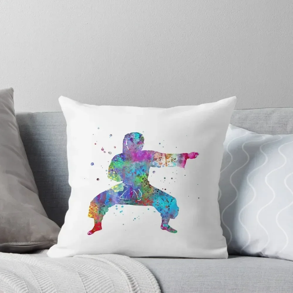 

Karate fighter girl Throw Pillow luxury sofa pillows Cushion Child Christmas Pillow Throw Pillow