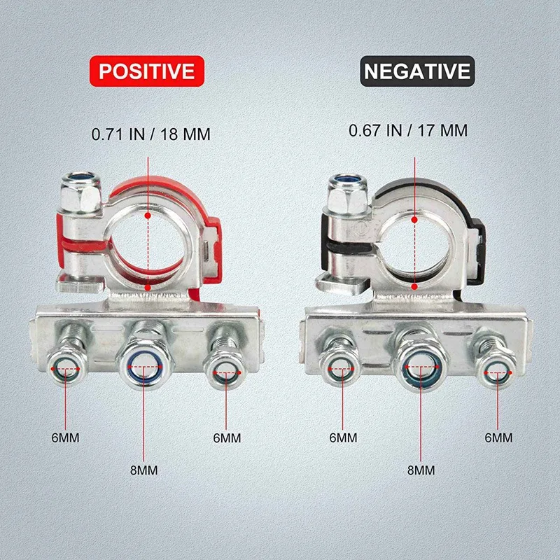 

Car Battery Terminal Connector Battery Clamp Connector Terminal Connector Suitable For Cars Boats Trucks