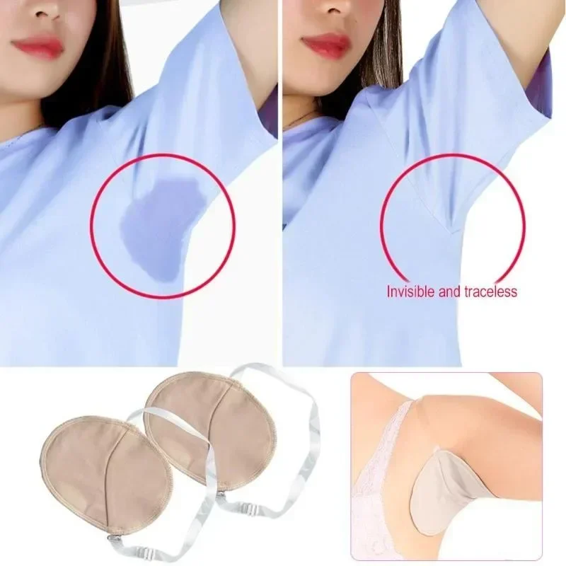 1pair Washable Underarm Sweat Pads Quick Drying Armpit Absorbing Pad Guards Dress Sweat Perspiration Mat Absorbent Deodorant Pad