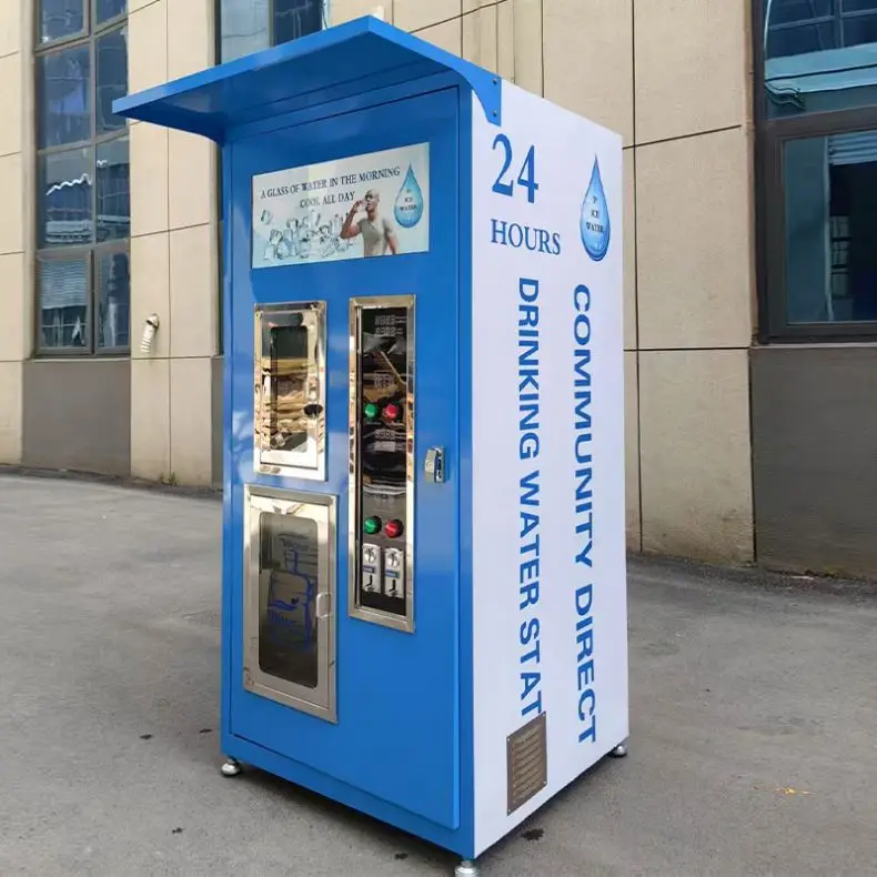 Self-service coin slot machine  purified water drinking filling vending machine public reverse osmosis drinking water station