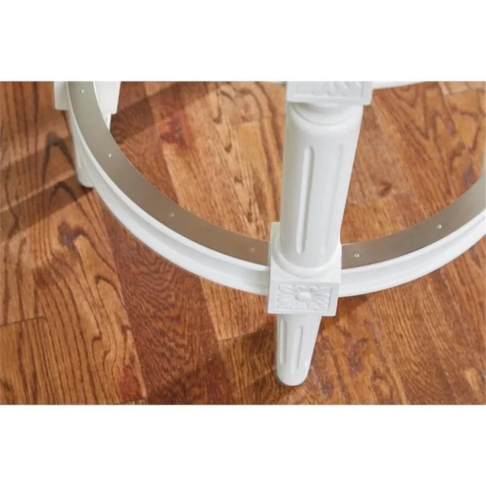 Chapman 26" Backless Counter Height Swivel Stool In White.