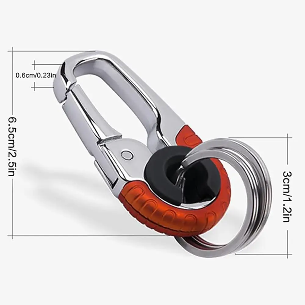 2/1Pcs Heavy Duty Zinc Alloy Carabiner Keychain Unbreakable One-Piece Car Key Ring Belt Loop Clip EDC Key Organizer For Men Gift