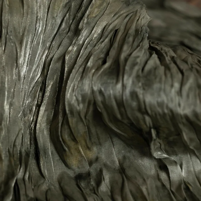 

Хрустальная нить, окрашенная в растениях ткань для эластичной дизайнерской весенне-летней одежды, ткань для украшения фона, материал для шитья своими руками