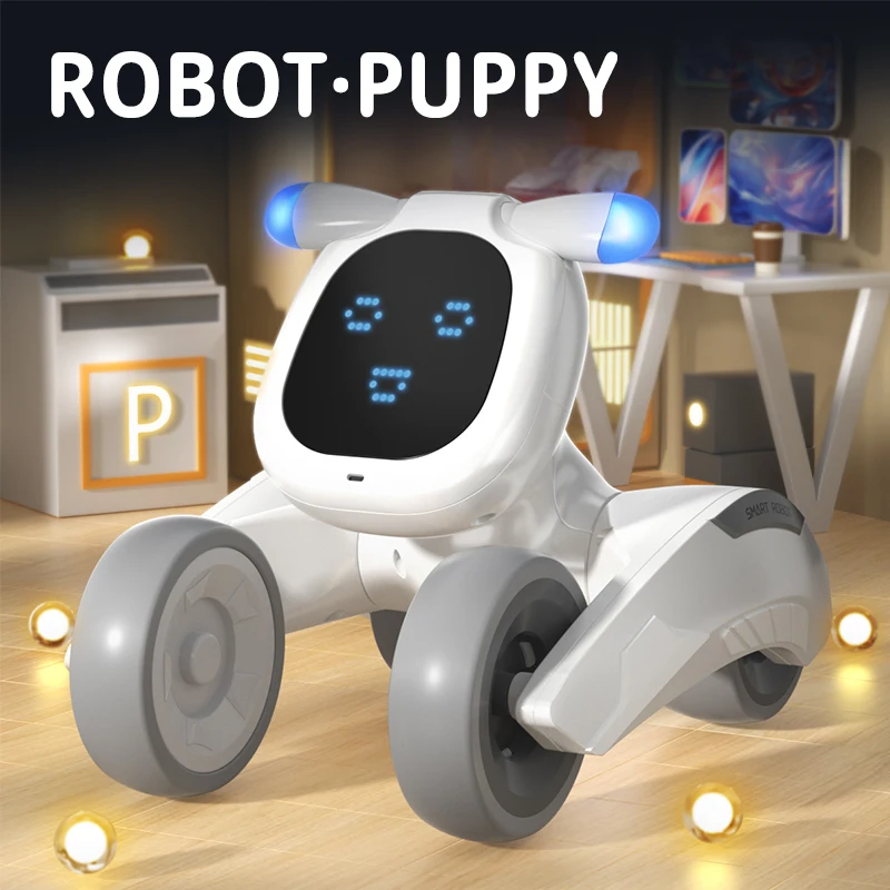 Intelligent RC Robot Dog Electronic Remote Control Stunt Voice Walking Program Puppy Interactive Gift Children Educational Toy