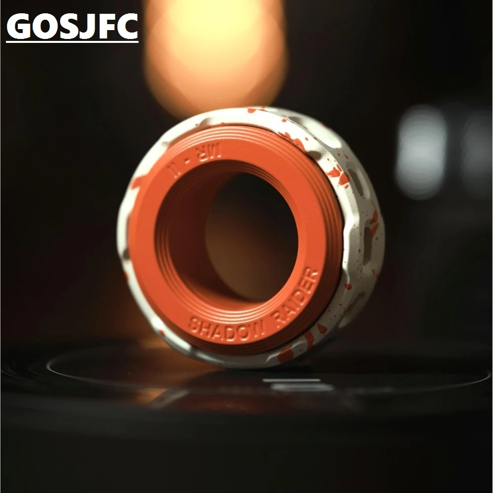 ACEdc Titanium Orange Carbon Quartz The Shadow Raider 2.0 Fidget Ring Cool Toys Anxiety And Stress Relief Toys For Desk