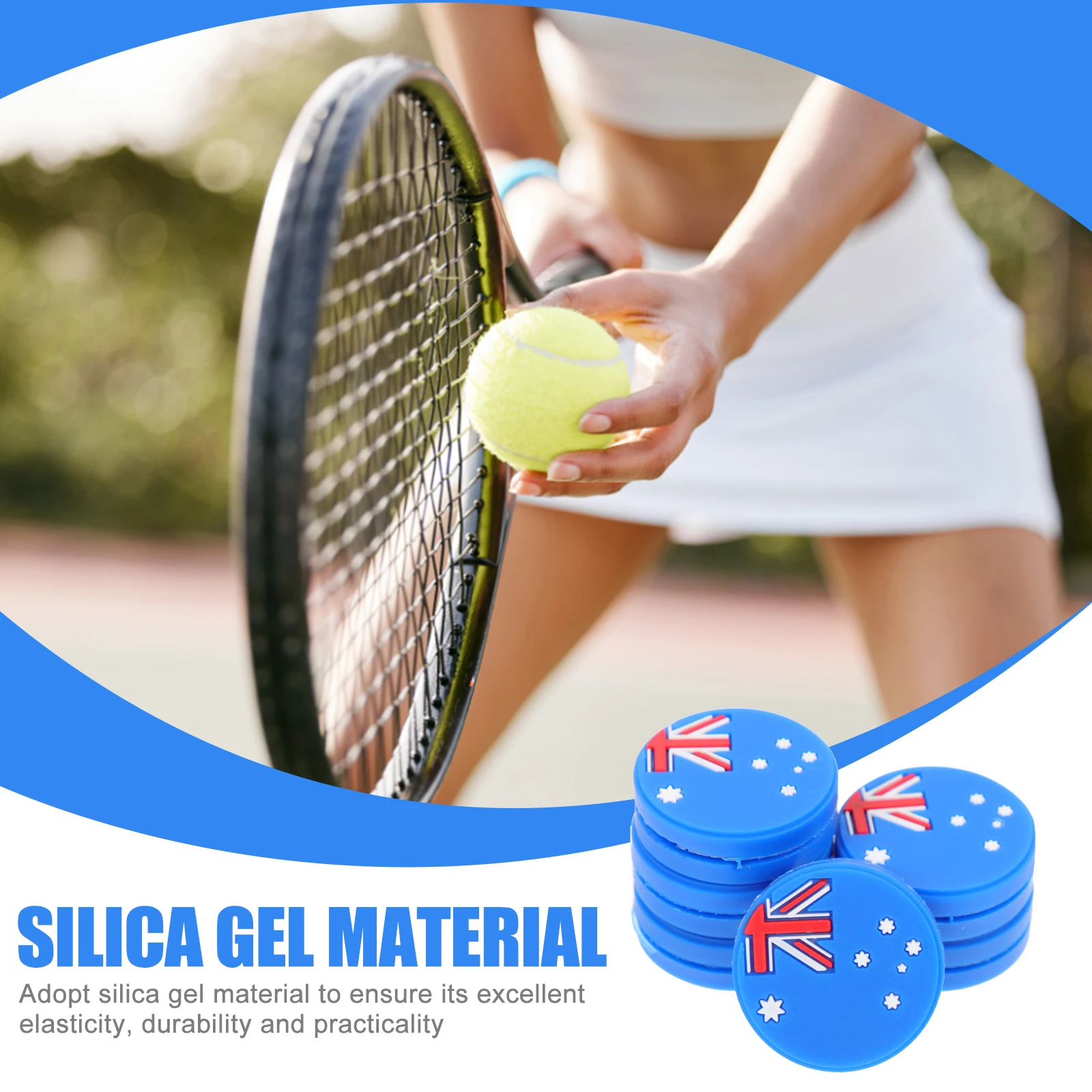 

6 Pcs Tennis Shock Absorber Racket Dampeners Damper Equipment for Dampers Absorbers Vibration