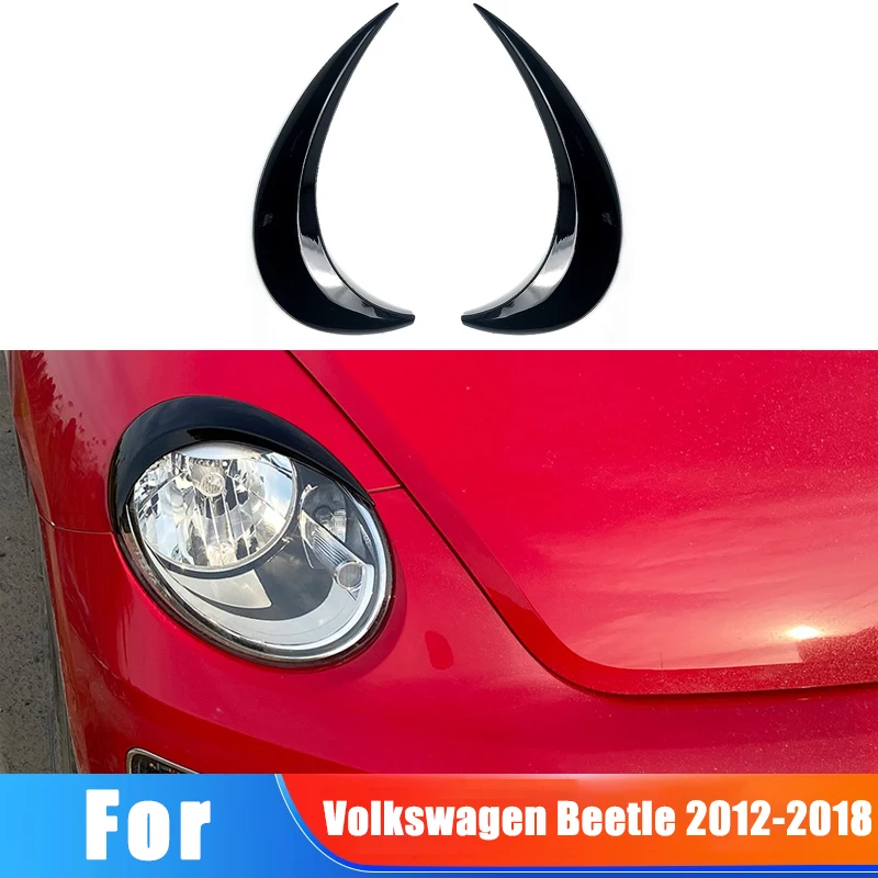 

For Volkswagen Beetle 2012-2018 Car Front Headlight Eyebrow Exterior Sticker Decoration Modification Accessories Auto