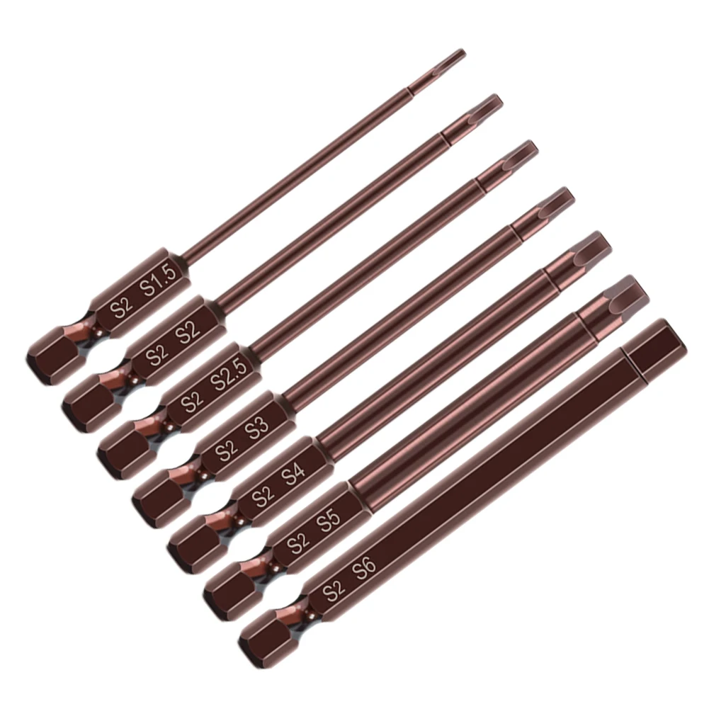 65mm Hex Screwdriver Bits H1.5-H6 Alloy Steel Electric Screwdriver Bits Screw Magnetic Batch Head Driver Security Torx Bits