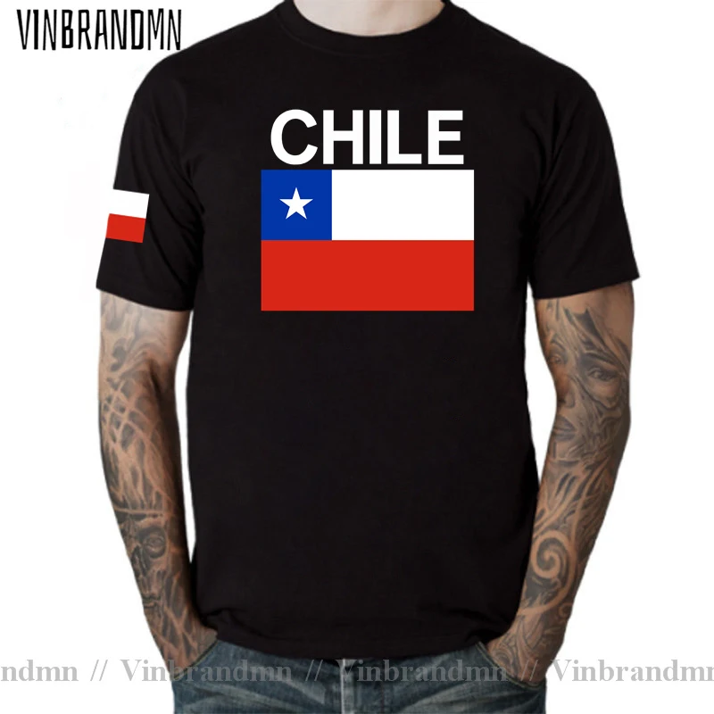 Chile Chilean T shirt Classic Jerseys CL Nation Team 100% Cotton T-shirt Tops Fitness Gyms Clothing New Sports Tees Country Flag