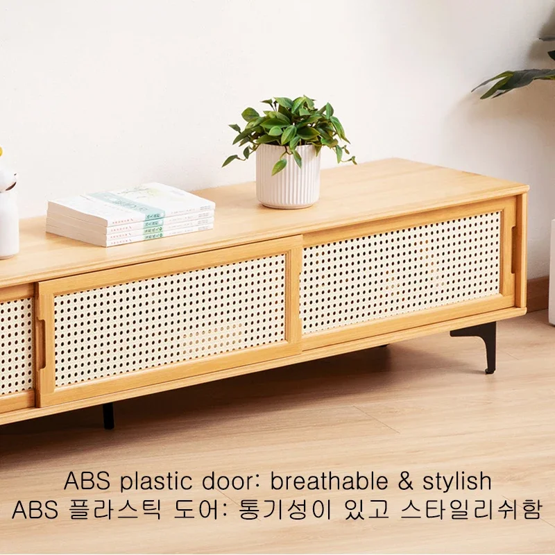 TV Cabinet Simple Modern Coffee Table TV Cabinet Bamboo Living Room Bedroom Floor Cabinet