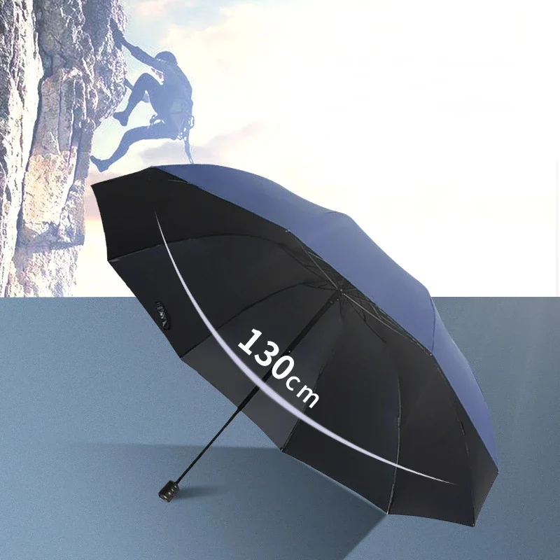 

2-3 men's umbrella for wind resistance large size large 130cm diameter sunny umbrella folding full-automatic umbrella