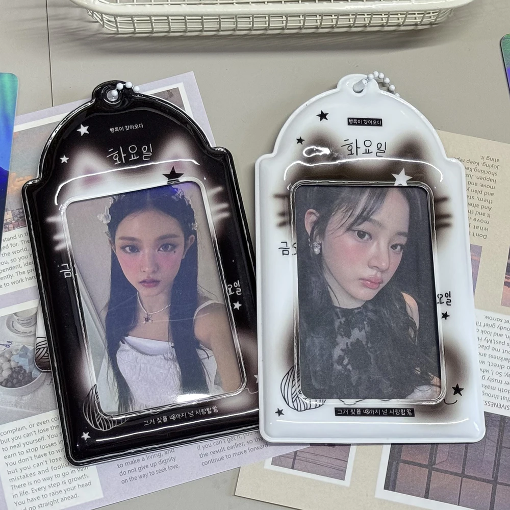 Kpop Idol Photocard Holder ID Credit Card Sleeve Binder Keychain Bag Pendant Photo Card Display Holder Fans Student Gifts