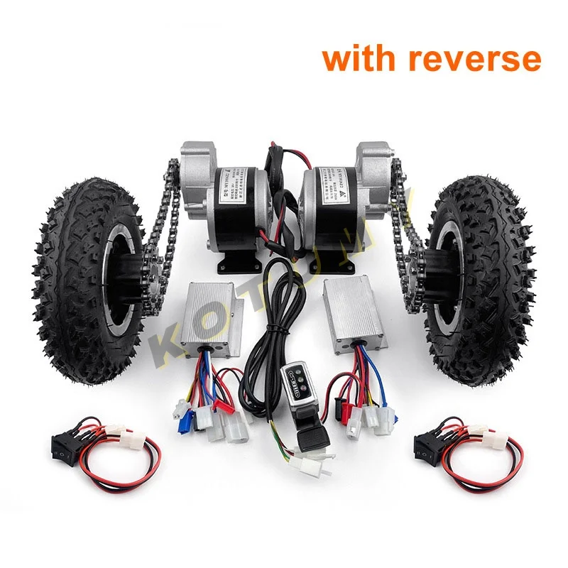 500W Dual Drive Electric Cart Conversion Kit with Easy 200 kg 8-inch Wheel Electric Cart