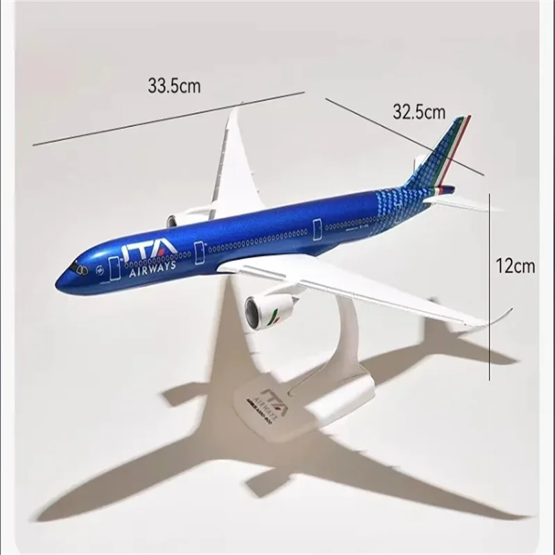 

Scale 1/200 A350-900 Alitalia Toy Aircraft Model 34cm A350 Plane Model with Landing ABS Assembly Airplane Model Home Decor For