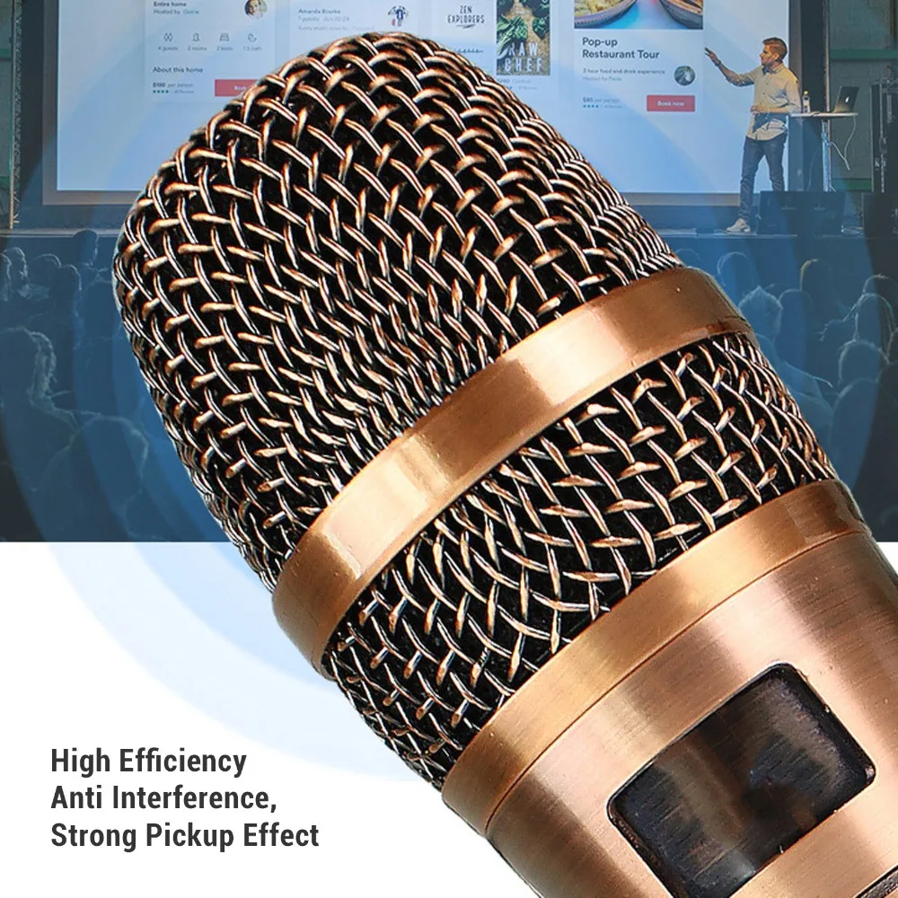 Professional Handheld Wired Dynamic Microphone with ON Off Switch Cardioid Moving Coil Microphone Vocal Microphone Home KTV