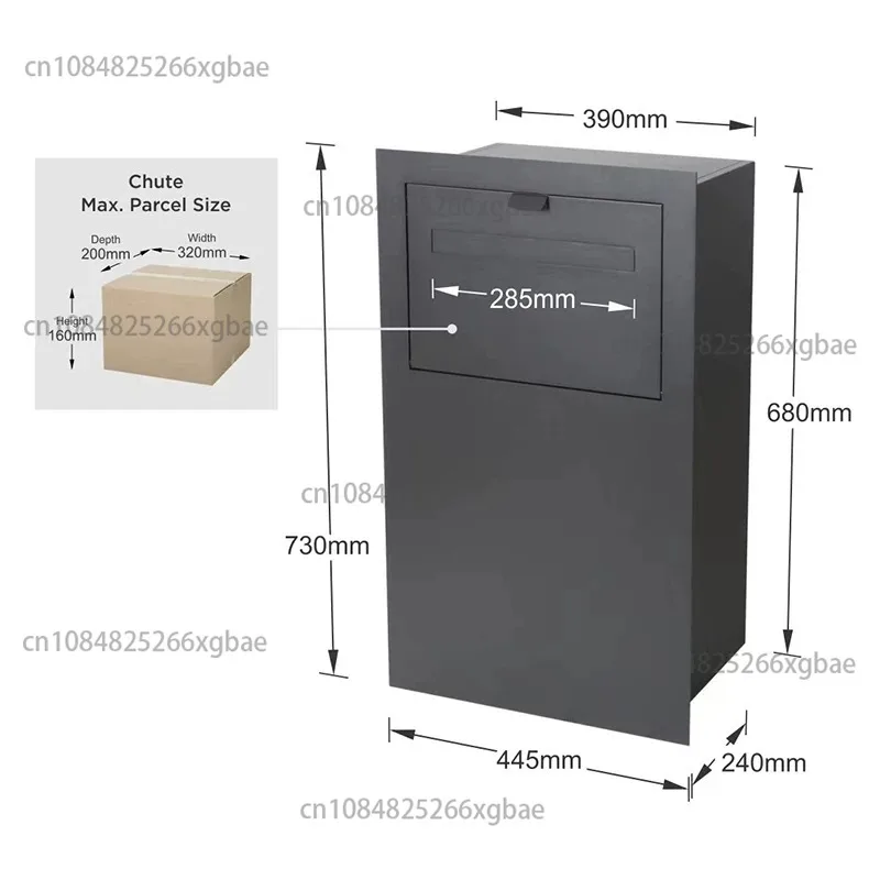 Anti-theft Parcel Box Home Office Self-pickup Express Cabinet Outdoor Entrance Anti-thief Document Mail Storage Cabinet