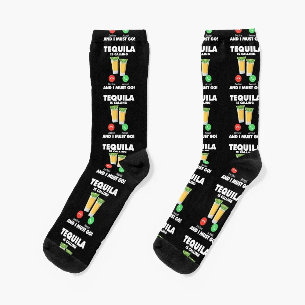 

My Tequila is Calling and I Must Go Drink Lover Socks snow Sports new in's Socks Women Men's