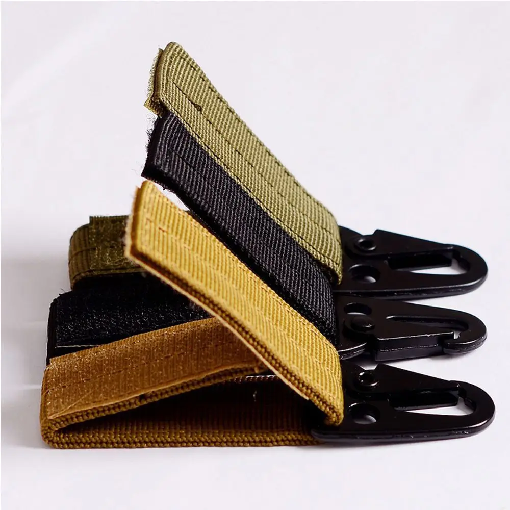 Webbing Nylon Molle Buckle Hanging Belt Key Hook Carabiner Clip