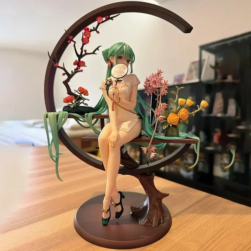 25cm Hatsune Miku Chinese Style Cheongsam Myethos Piapro 1/7 Pvc Action Anime Figure Collect Ornaments Model Toys Doll Gift