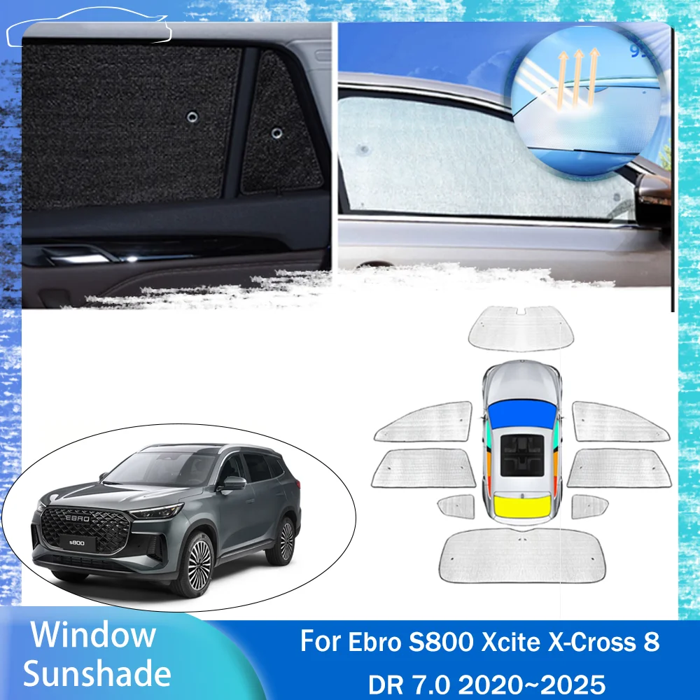 

Для Xcite X-Cross 8 Ebro S800 DR 7.0 2020 ~ 2025 2021 2022 2023 2024 солнцезащитный козырек для бокового окна автомобиля, лобовое стекло, солнцезащитный козырек, аксессуары для зонтиков