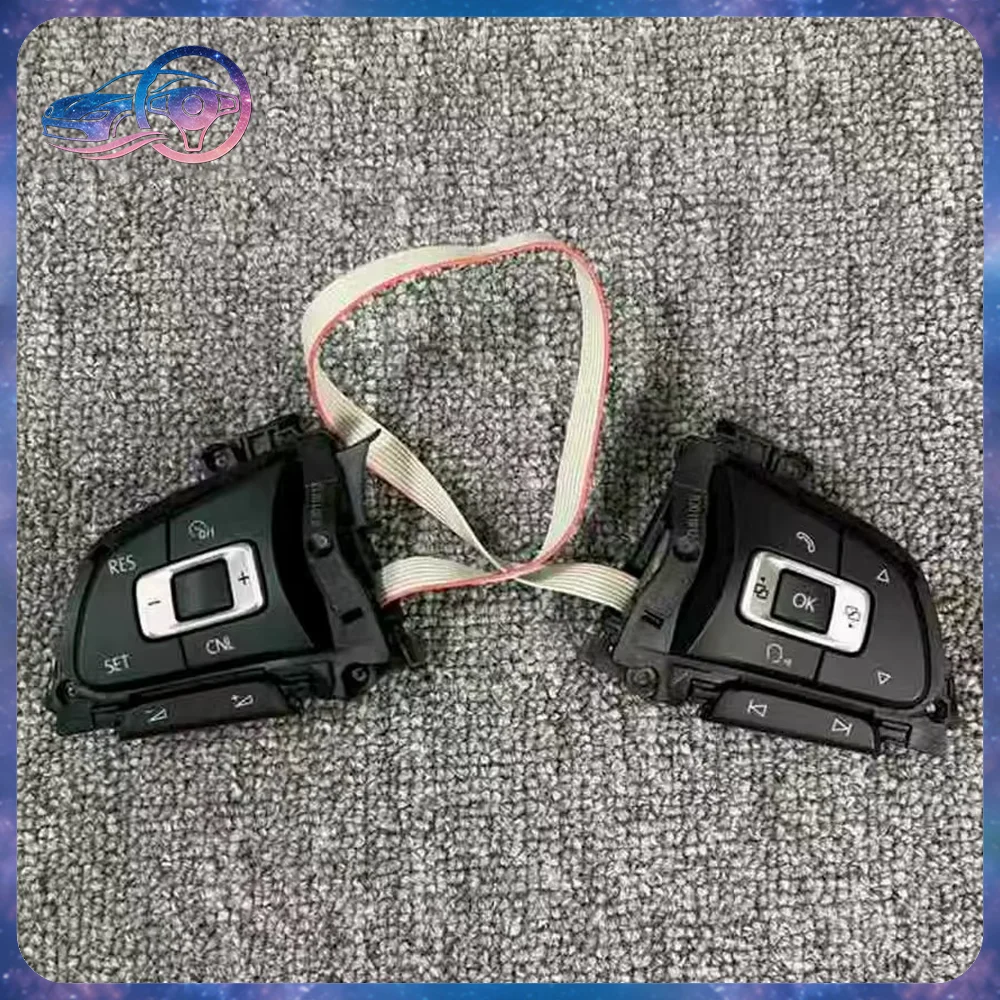For VW Multivan Multifunctional Key Button Control Switch Assembly SteeringWheel Key Button 7E0959442 Compatible with 5G0959442P