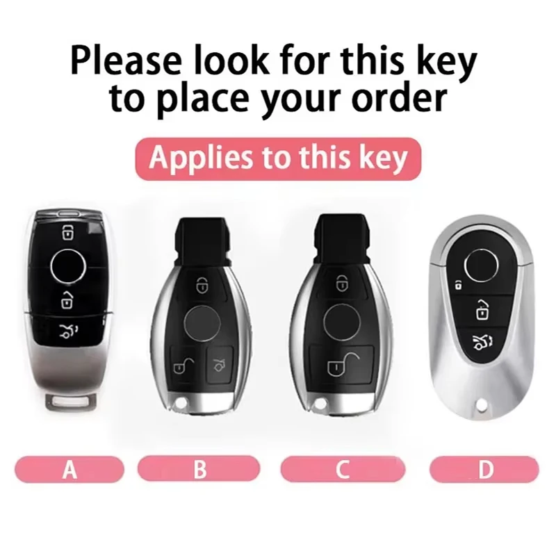 مناسب لحافظة مفاتيح مرسيدس بنز فئة C E A B S GLE GLA GLB GLC GLS AMG W176 177 203 204 205 211 غطاء مفتاح سلسلة مفاتيح