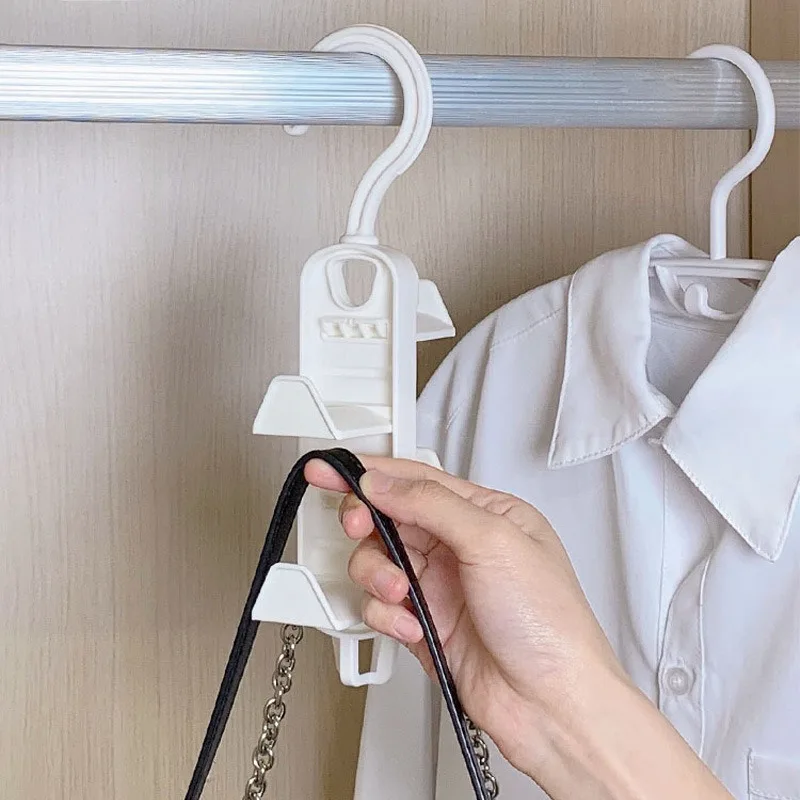 กระเป๋าเก็บเครื่องมือตู้เสื้อผ้ามัลติฟังก์ชั่ราวแขวนเสื้อผ้า Traceless แขวนกระเป๋าหมวกแขวน Hook-1-5 ชิ้น