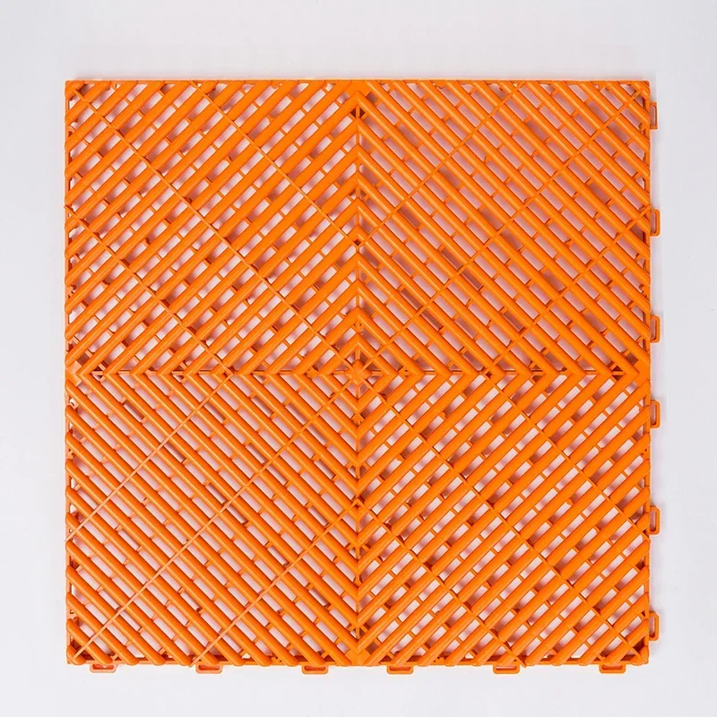 Durable Splicing Plastic Interlock Tile Garage Floor Mat for Car Show Workshop - Easy to Install