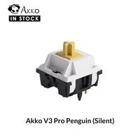 Akko Penguin Switch 5 Pin 50gf tactile Silent Switch For MX Mechanical Keyboard Suitable for Official Typing (45pcs)