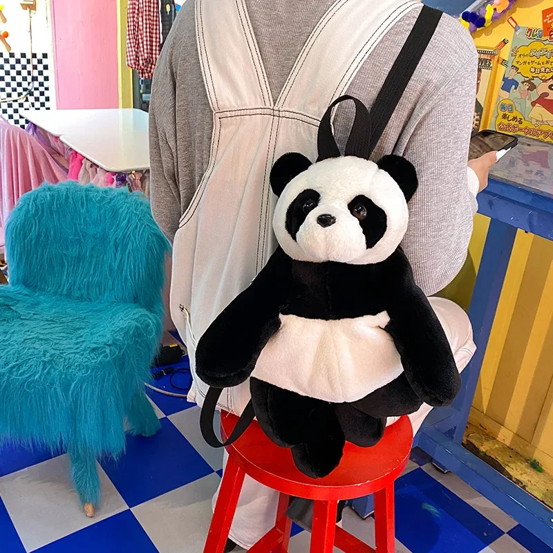 Crianças mochilas para menino panda mochila bonito na moda estudante mochila de pelúcia macia sacos de escola mãe crianças sacos para menina sac