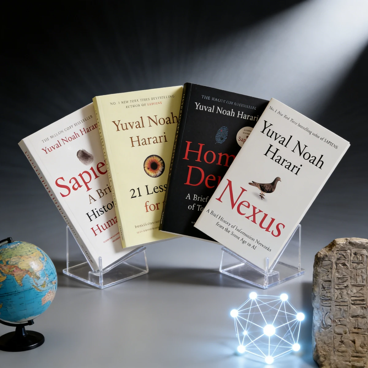 

Полная коллекция Юваля Ноа Харари из 4 книг: «Сапиенс», «Хомо Дюс», «21 урок», «Нексус» | История человечества и наука о ИИ