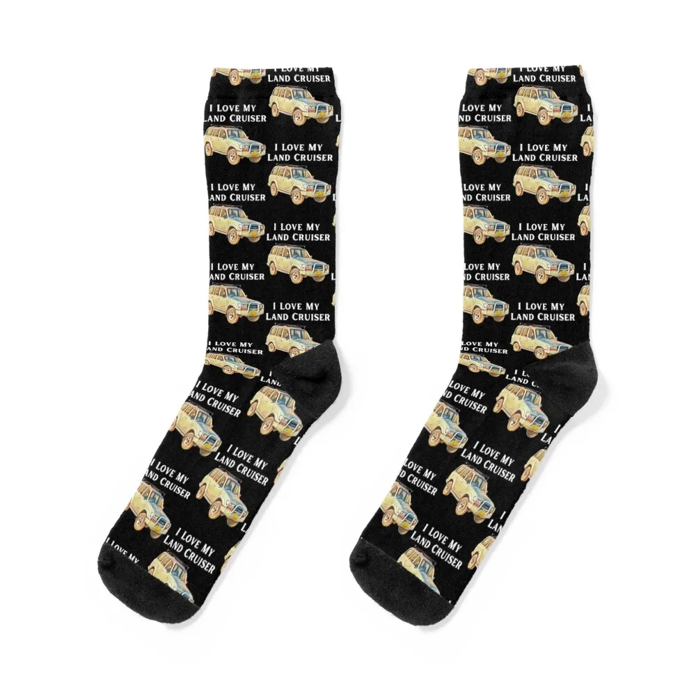 

I Love My Land cruiser, Toyota Landcruiser, Off Road Bj40 Socks cotton hockey Non-slip gift Women Socks Men's